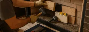 Cracked Fireplace Bricks Repair Crewsons Corners, Halton Hills